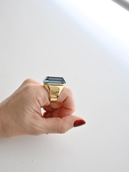 Eme ring - smoky blue
